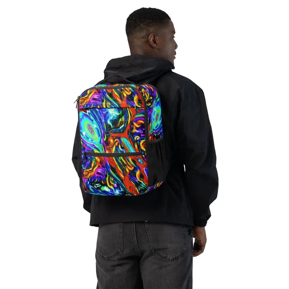 Atomic Marbling on Utility Backpack — Back