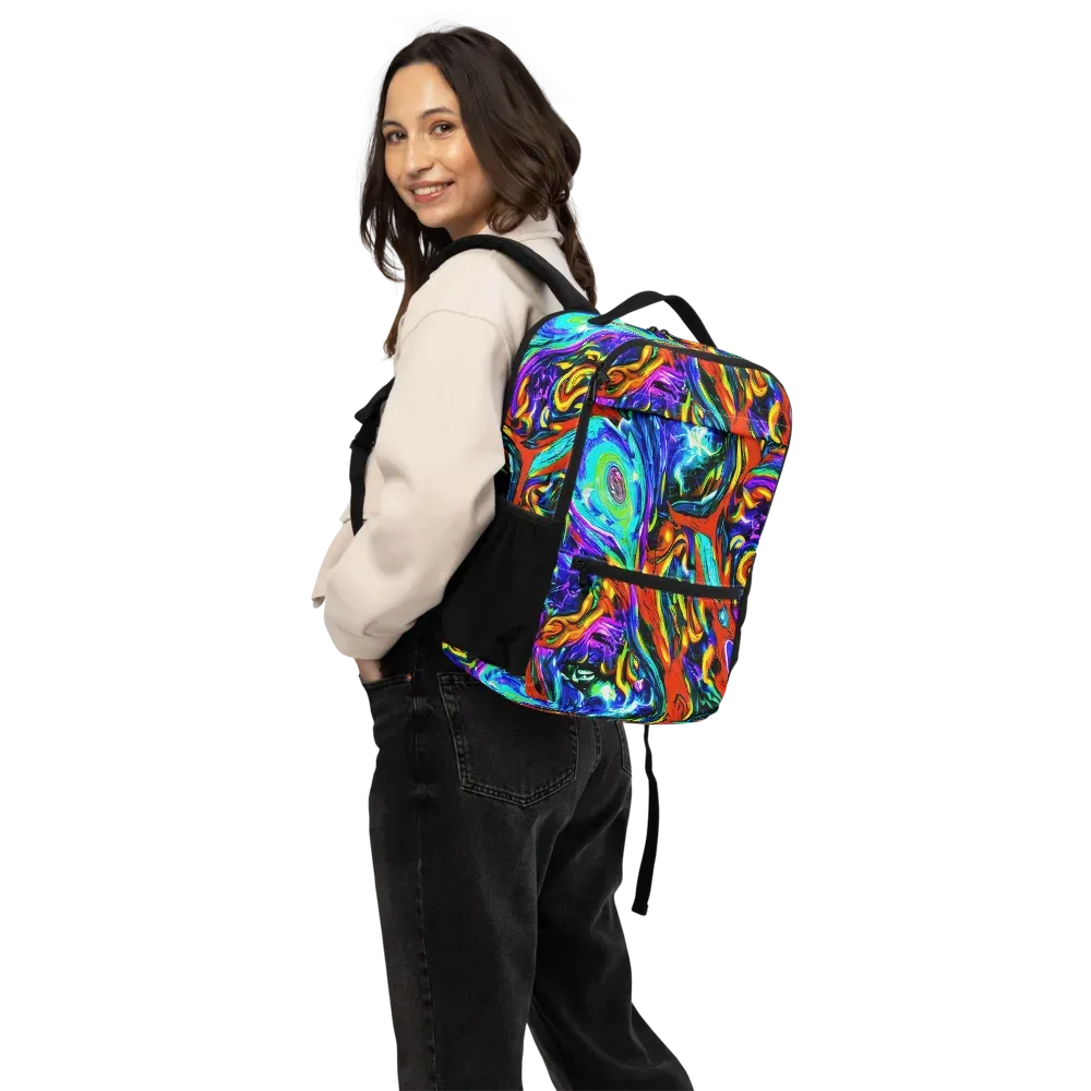 Atomic Marbling on Utility Backpack — Back