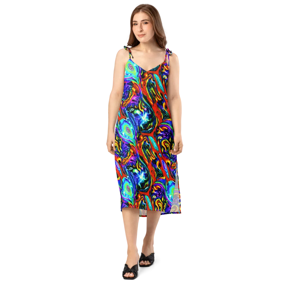 Atomic Marbling on Slip Dress — Front