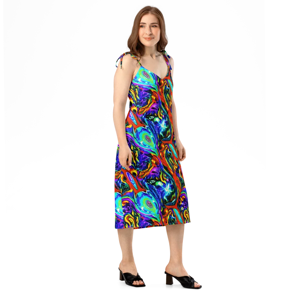 Atomic Marbling on Slip Dress — Right Front