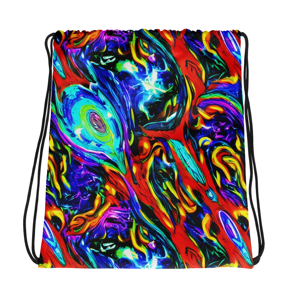 Atomic Marbling on Drawstring Bag — Photo