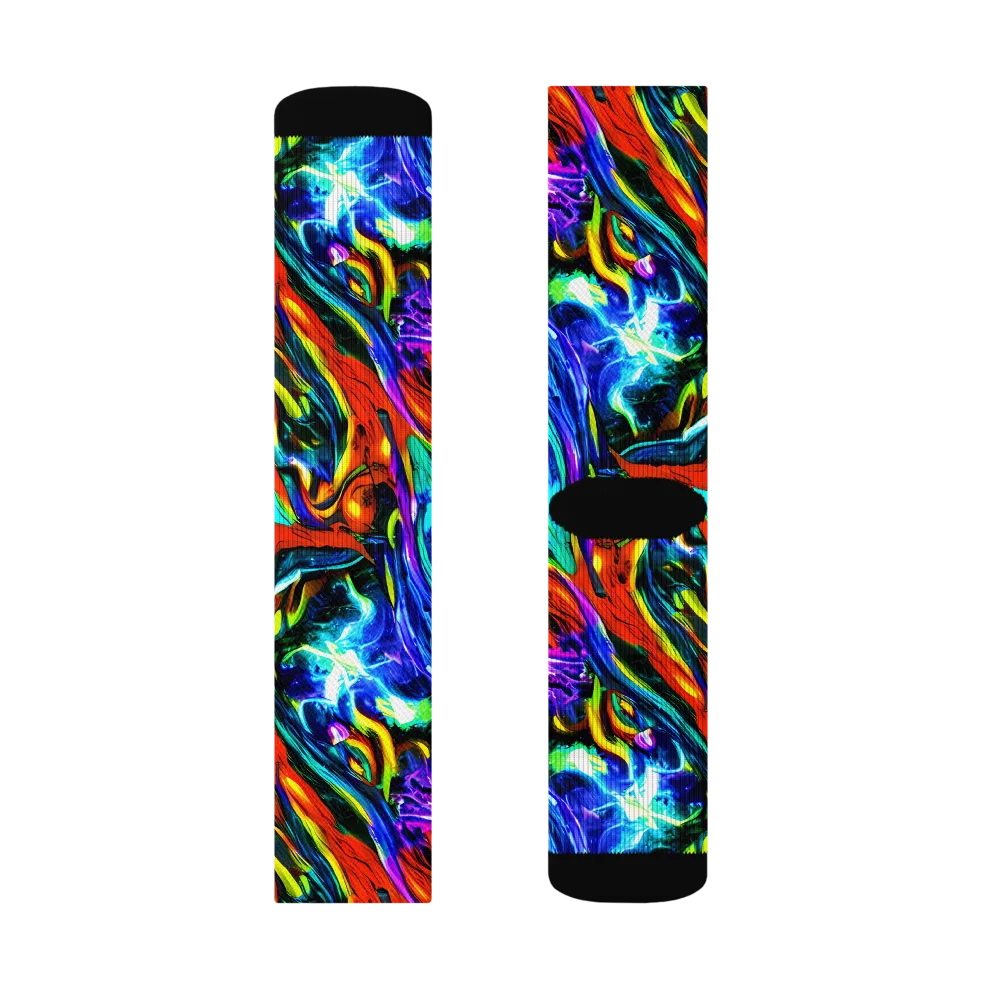 Atomic Marbling on Socks — Right Sock