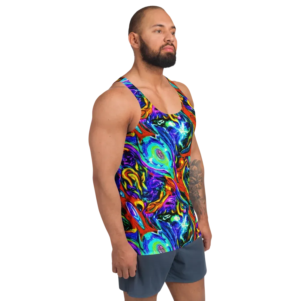 Atomic Marbling on Men's Tank Top — Right Front