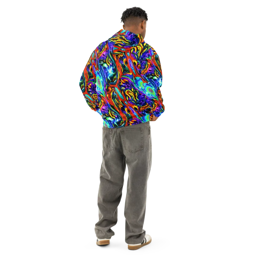 Atomic Marbling on Cotton Hoodie — Back
