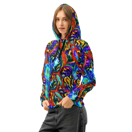 Atomic Marbling on a Cotton Hoodie