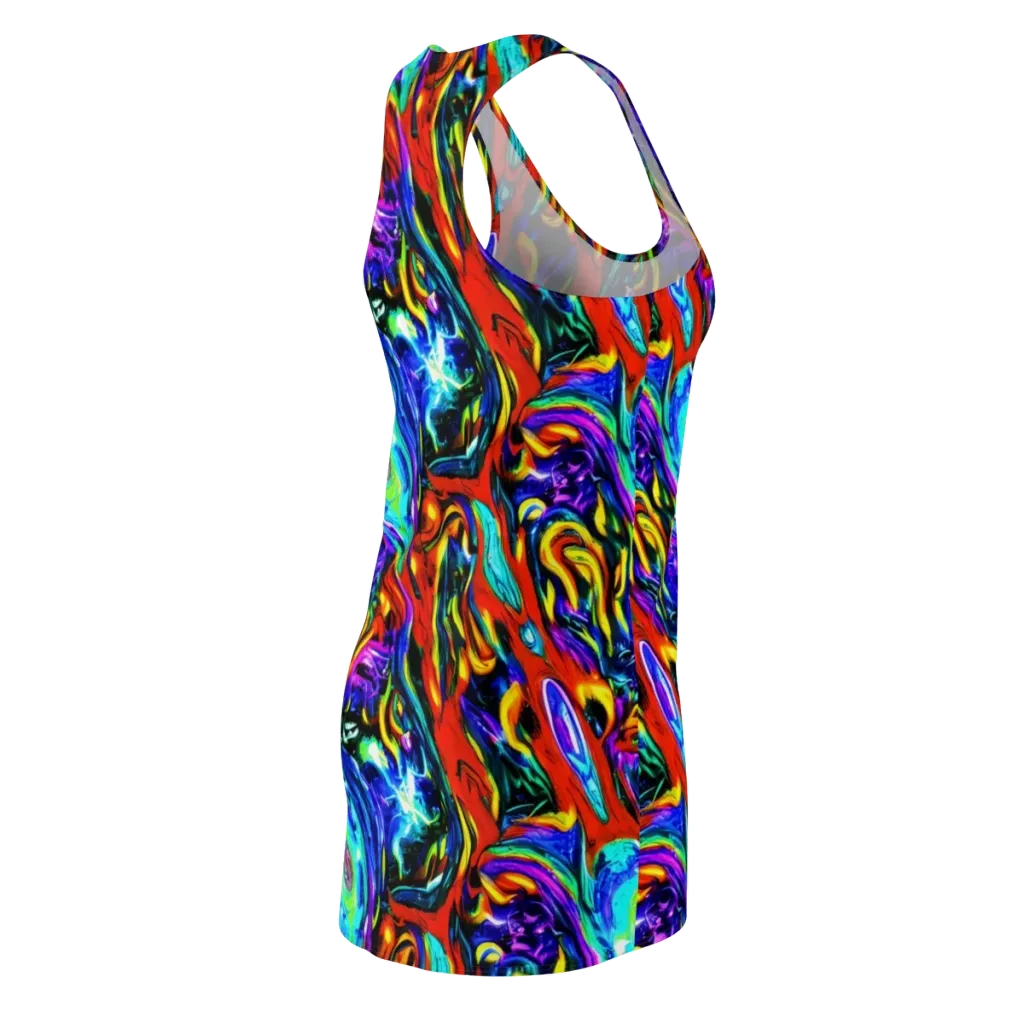 Atomic Marbling on Racerback Dress — Back Side