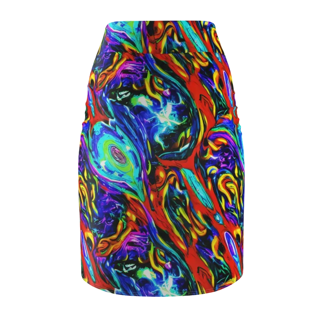 Atomic Marbling on Pencil Skirt — Back