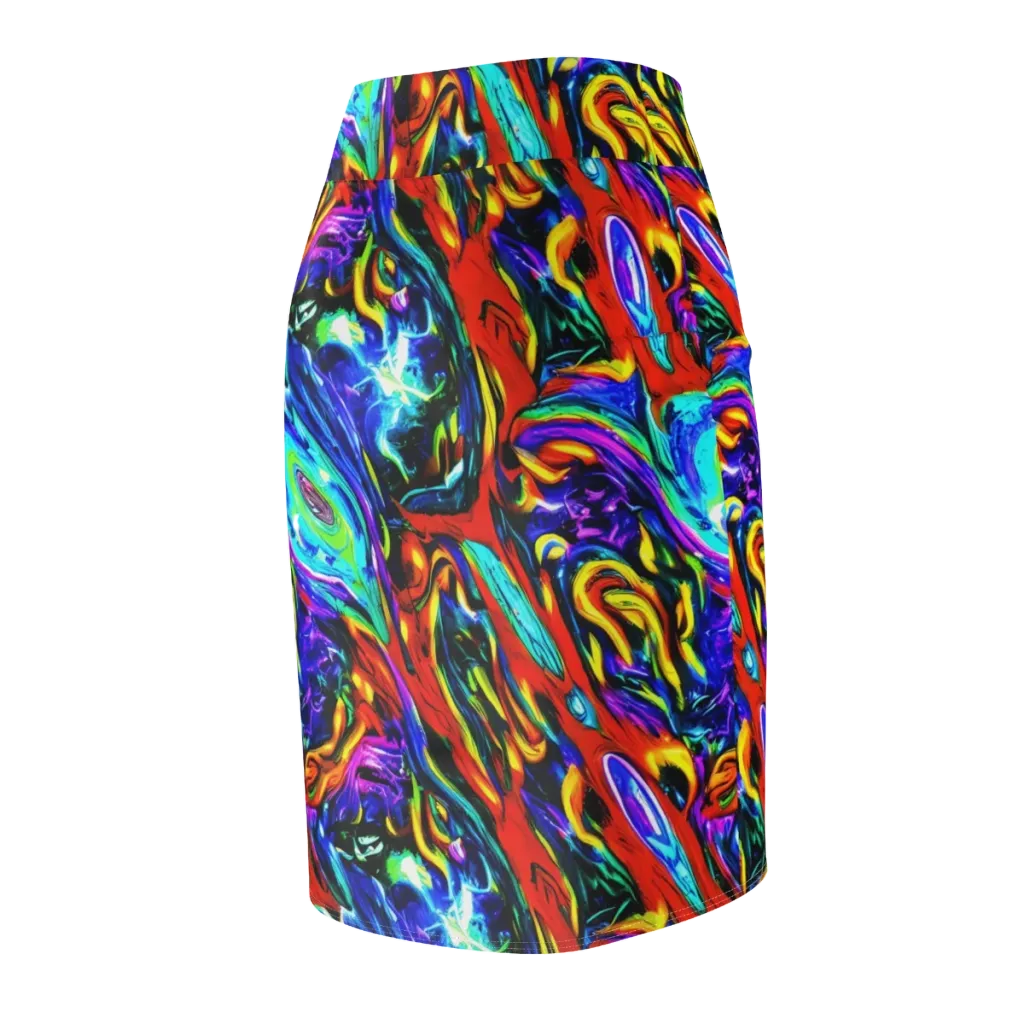 Atomic Marbling on Pencil Skirt — Back Side