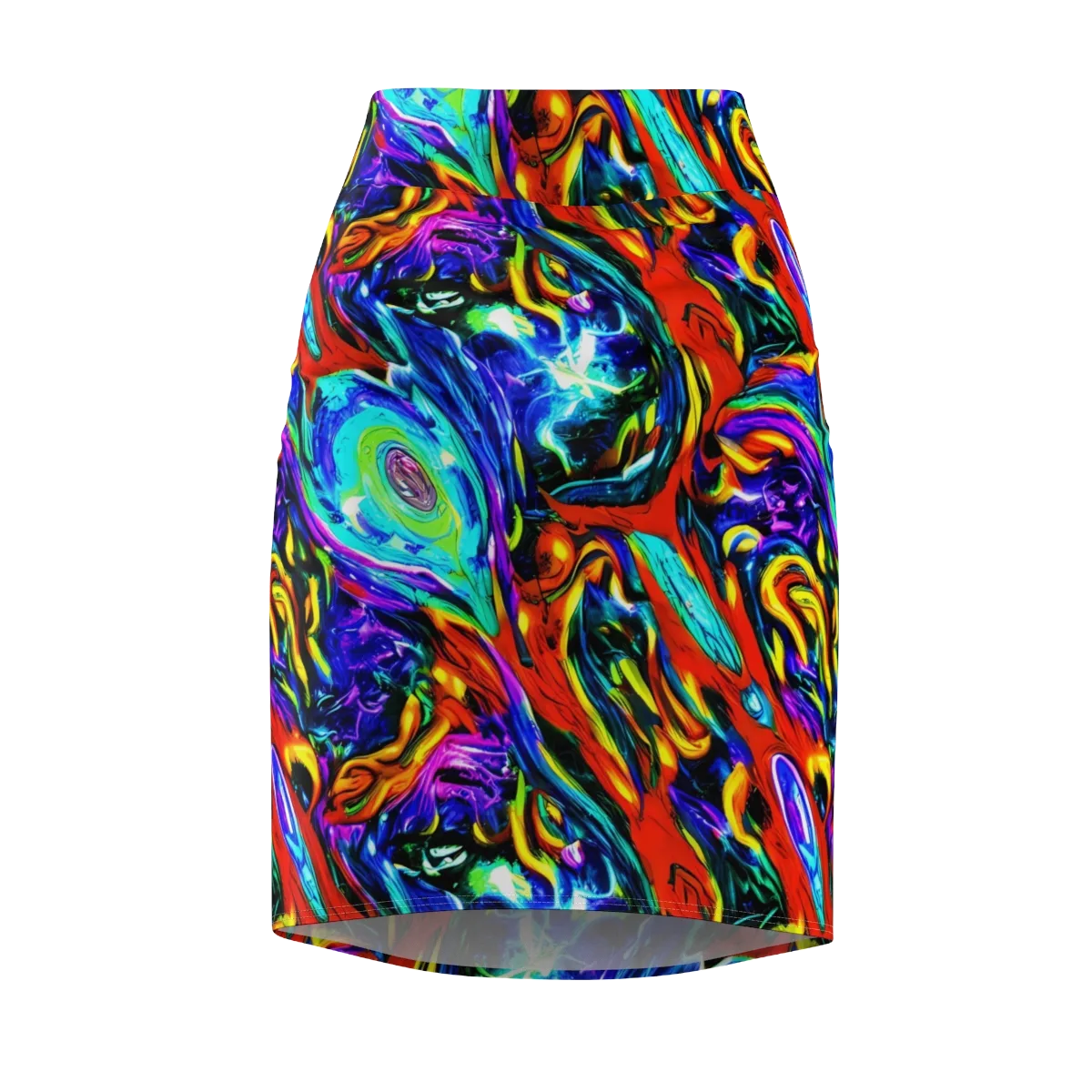 Atomic Marbling on Pencil Skirt — Front