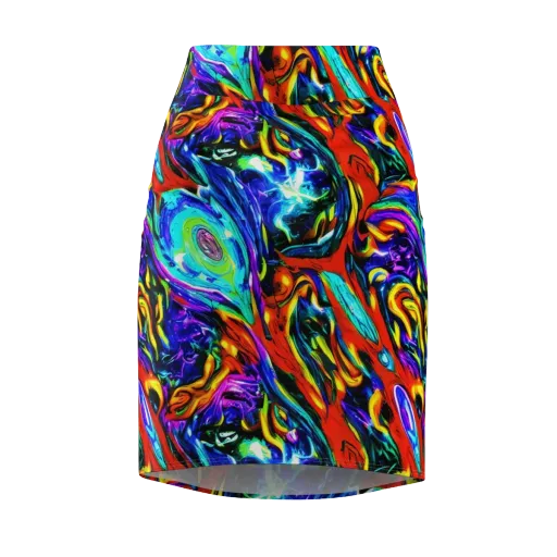 Atomic Marbling on a Pencil Skirt