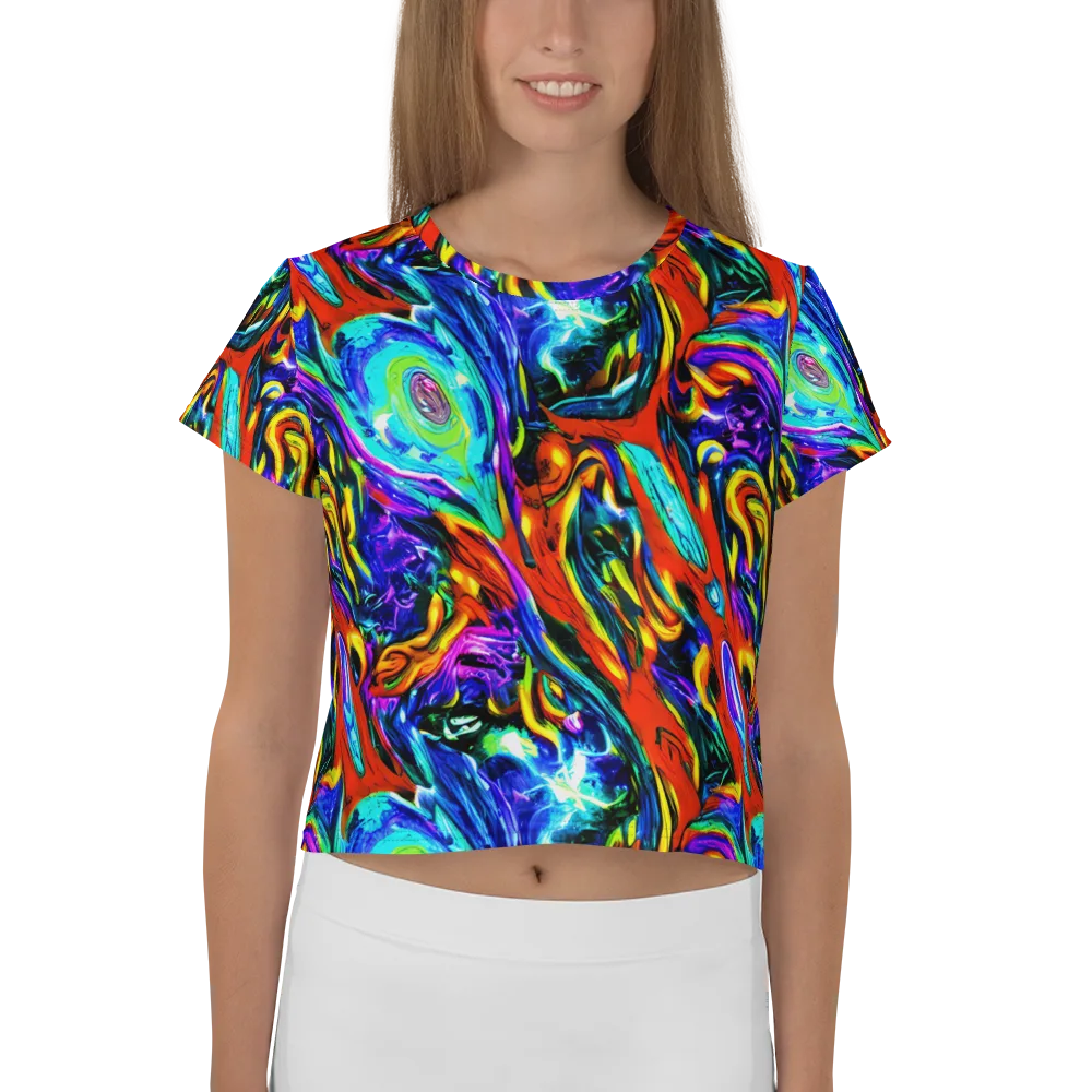 Atomic Marbling on Crop Tee — Front