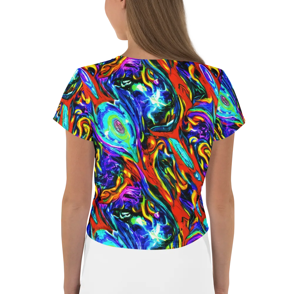 Atomic Marbling on Crop Tee — Back