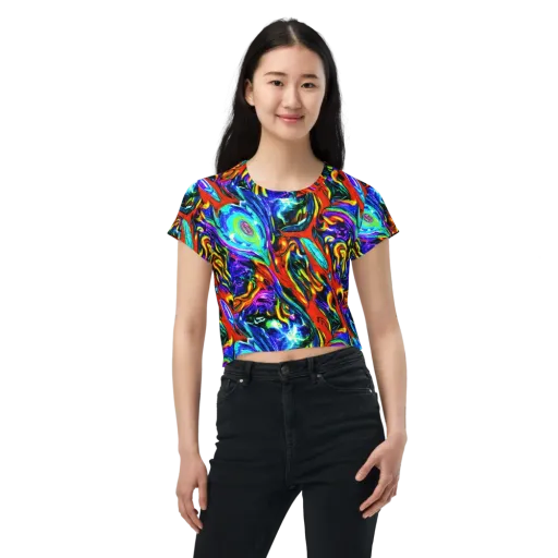 Atomic Marbling on a Crop Tee