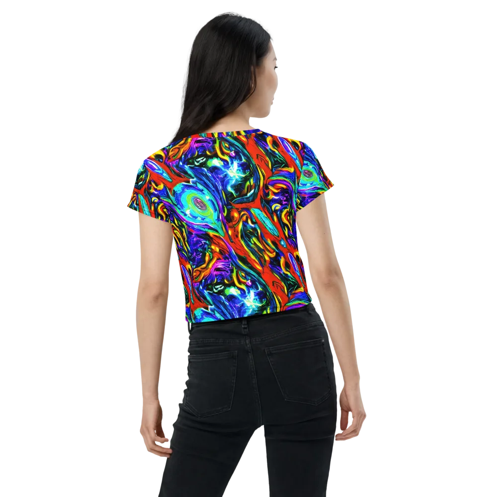 Atomic Marbling on Crop Tee — Back