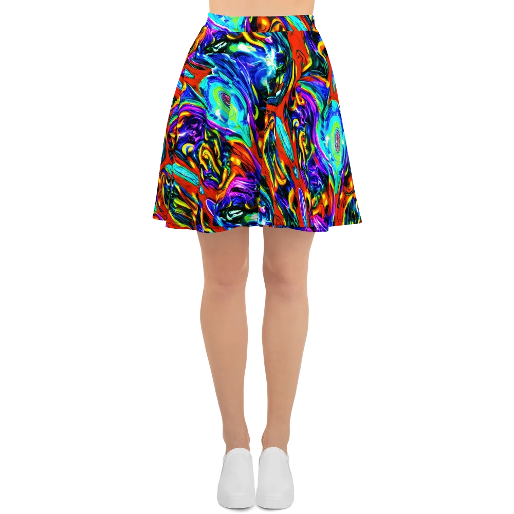 Atomic Marbling on Skater Skirt — Front