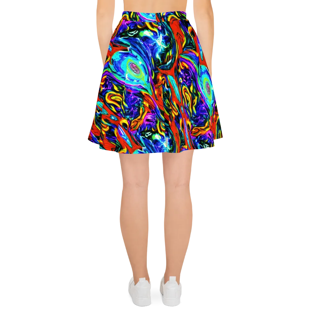 Atomic Marbling on Skater Skirt — Back