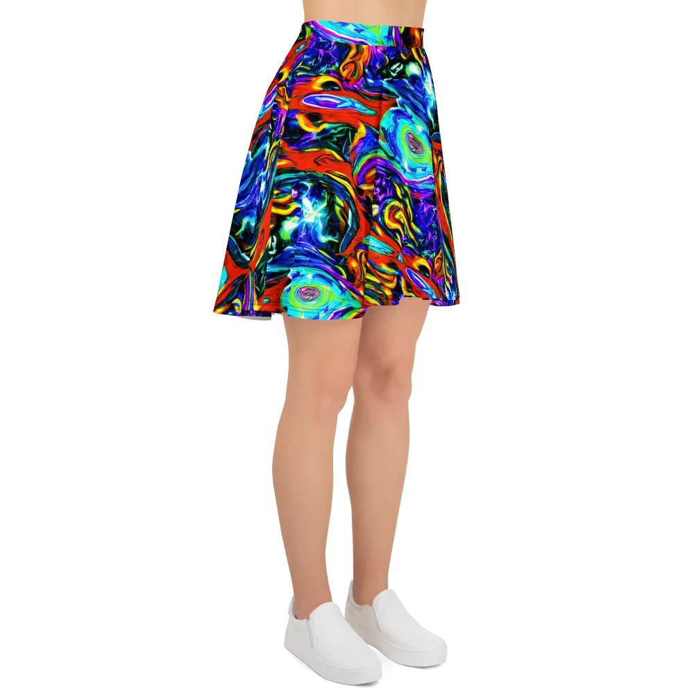 Atomic Marbling on Skater Skirt — Right