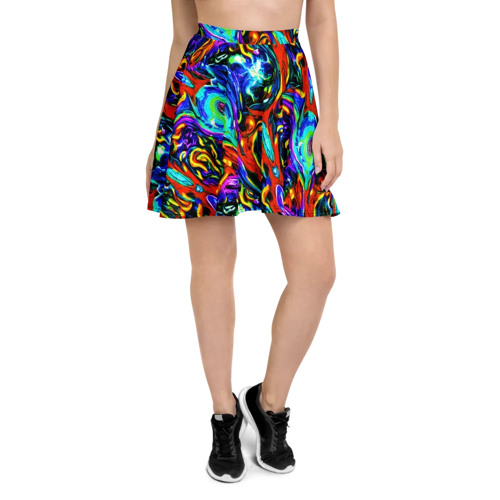 Atomic Marbling on Skater Skirt — Front