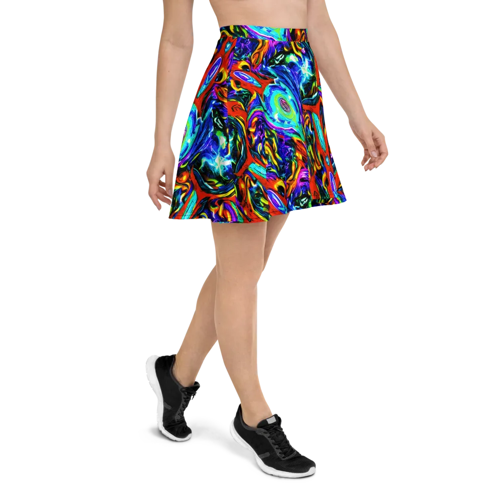 Atomic Marbling on Skater Skirt — Right