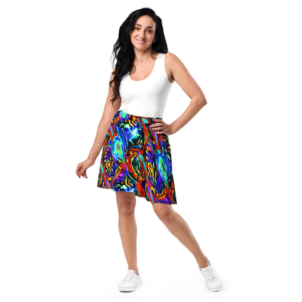 Atomic Marbling on Skater Skirt — Front