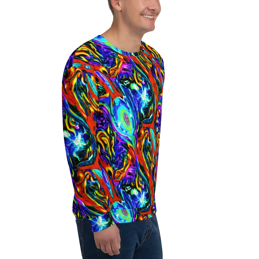 Atomic Marbling on Sweatshirt — Right Front