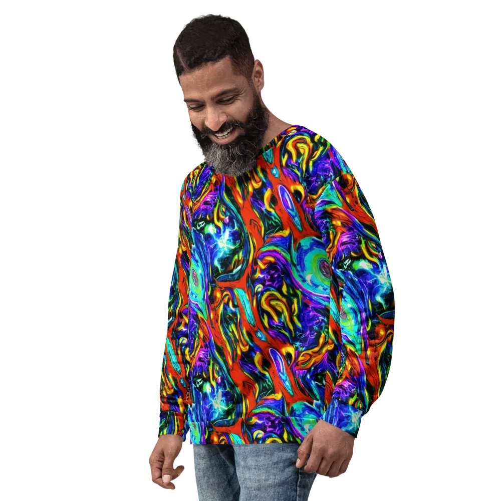 Atomic Marbling on Sweatshirt — Left Front