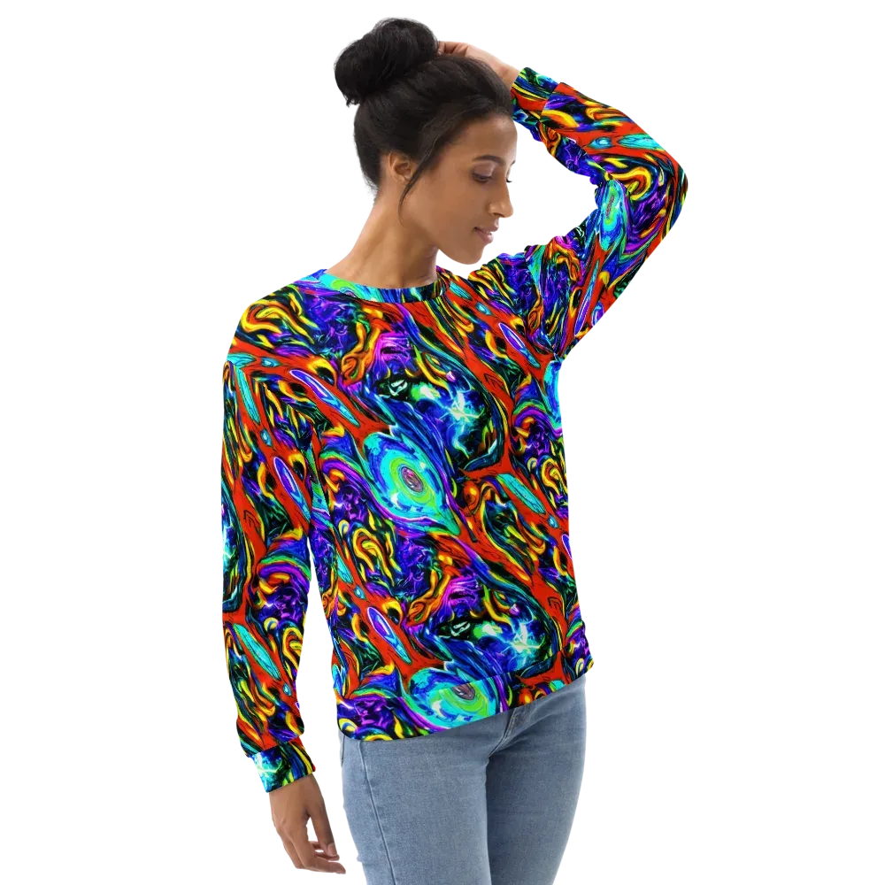 Atomic Marbling on Sweatshirt — Right Front