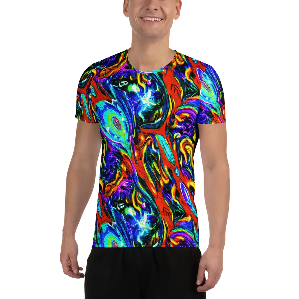 Atomic Marbling on Men's Athletic T-Shirt — Front