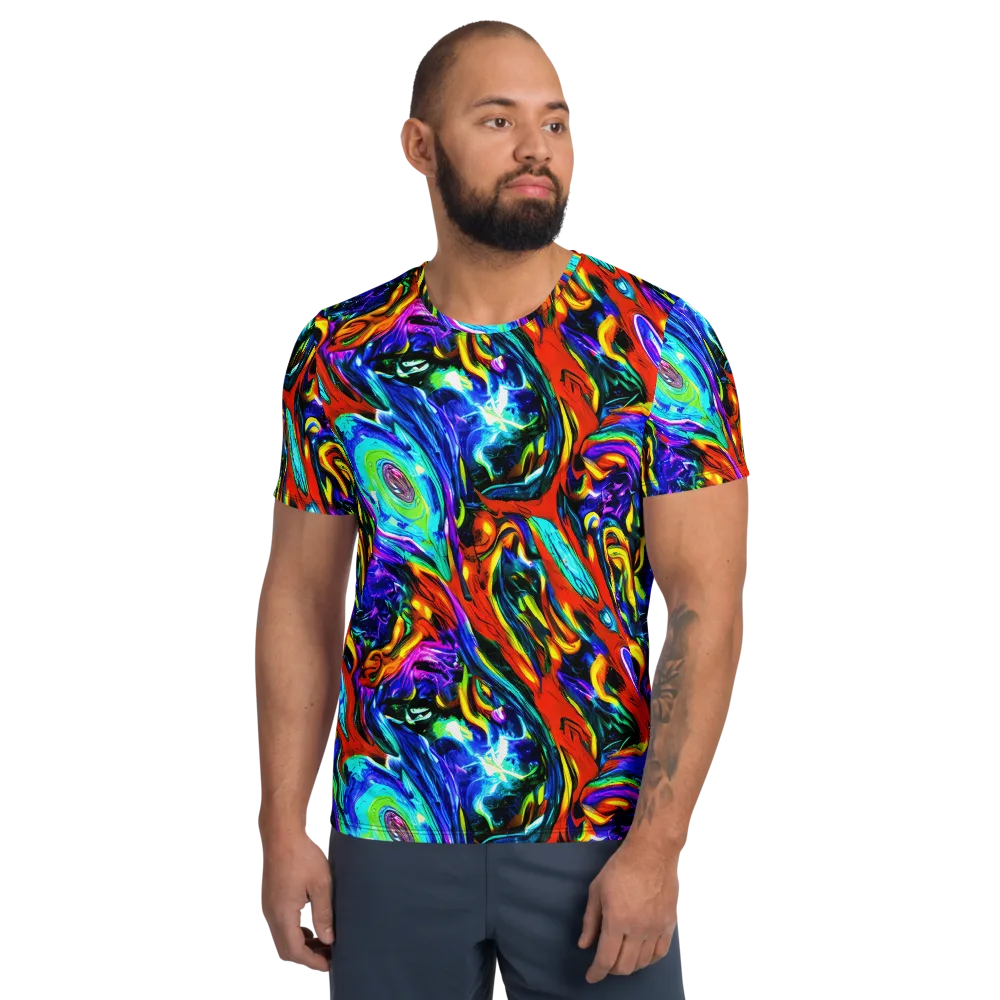 Atomic Marbling on Men's Athletic T-Shirt — Front