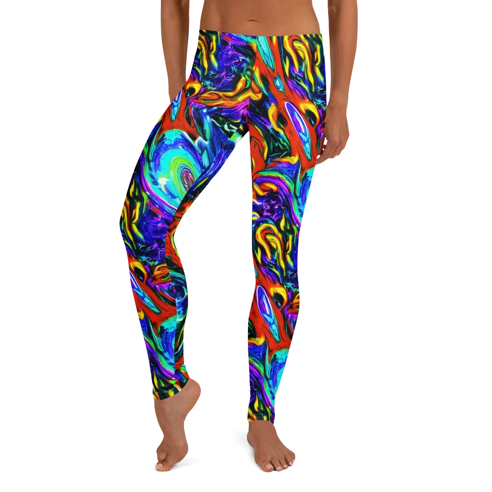 Atomic Marbling on Leggings — Front