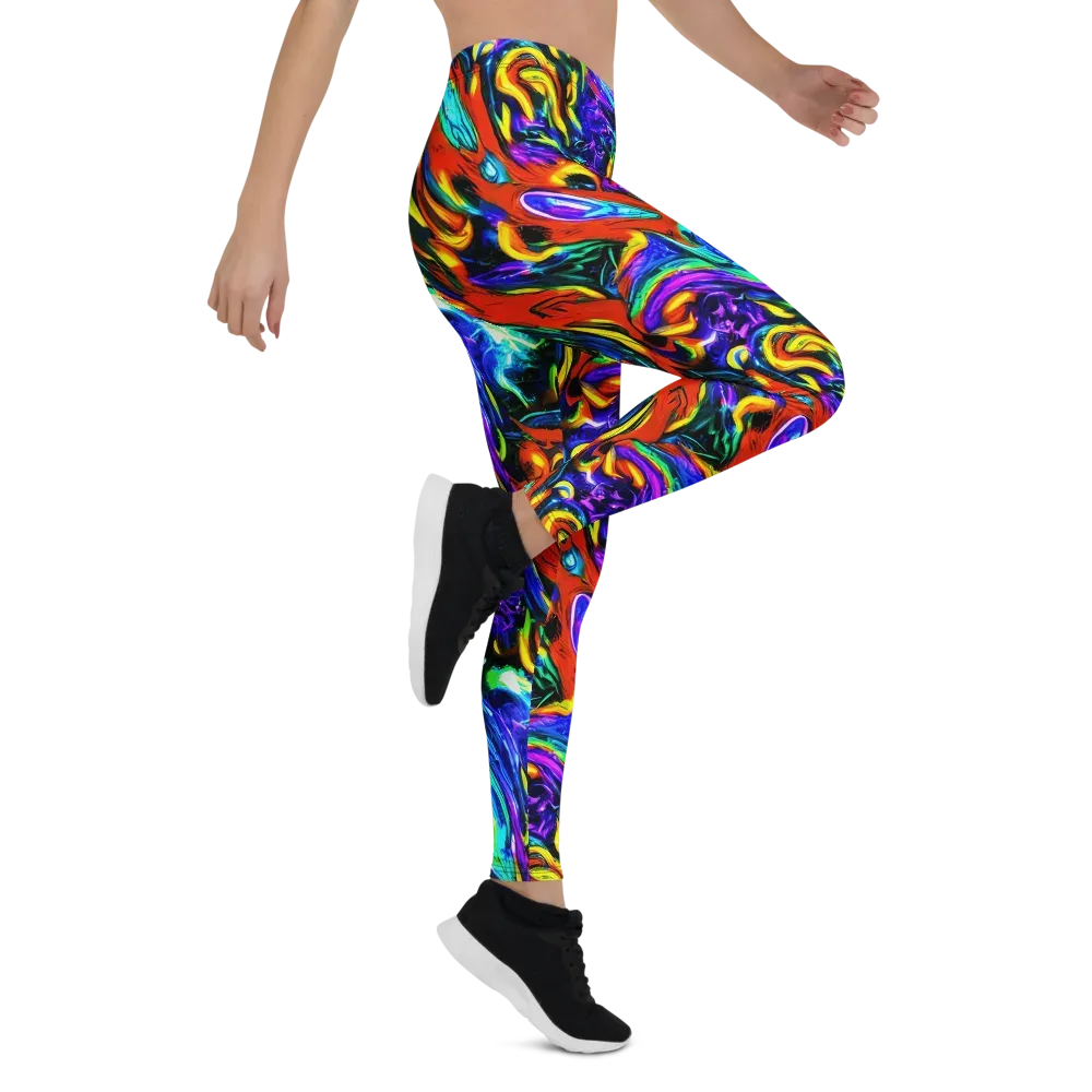 Atomic Marbling on Leggings — Right