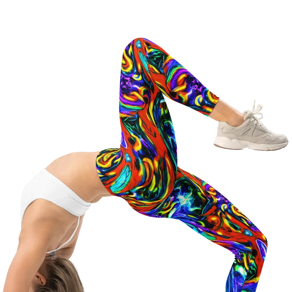 Atomic Marbling on Leggings — Right