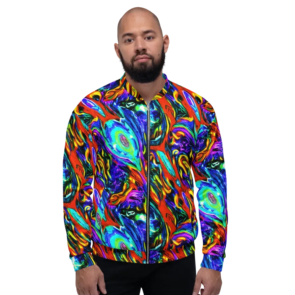 Atomic Marbling on Bomber Jacket — Front