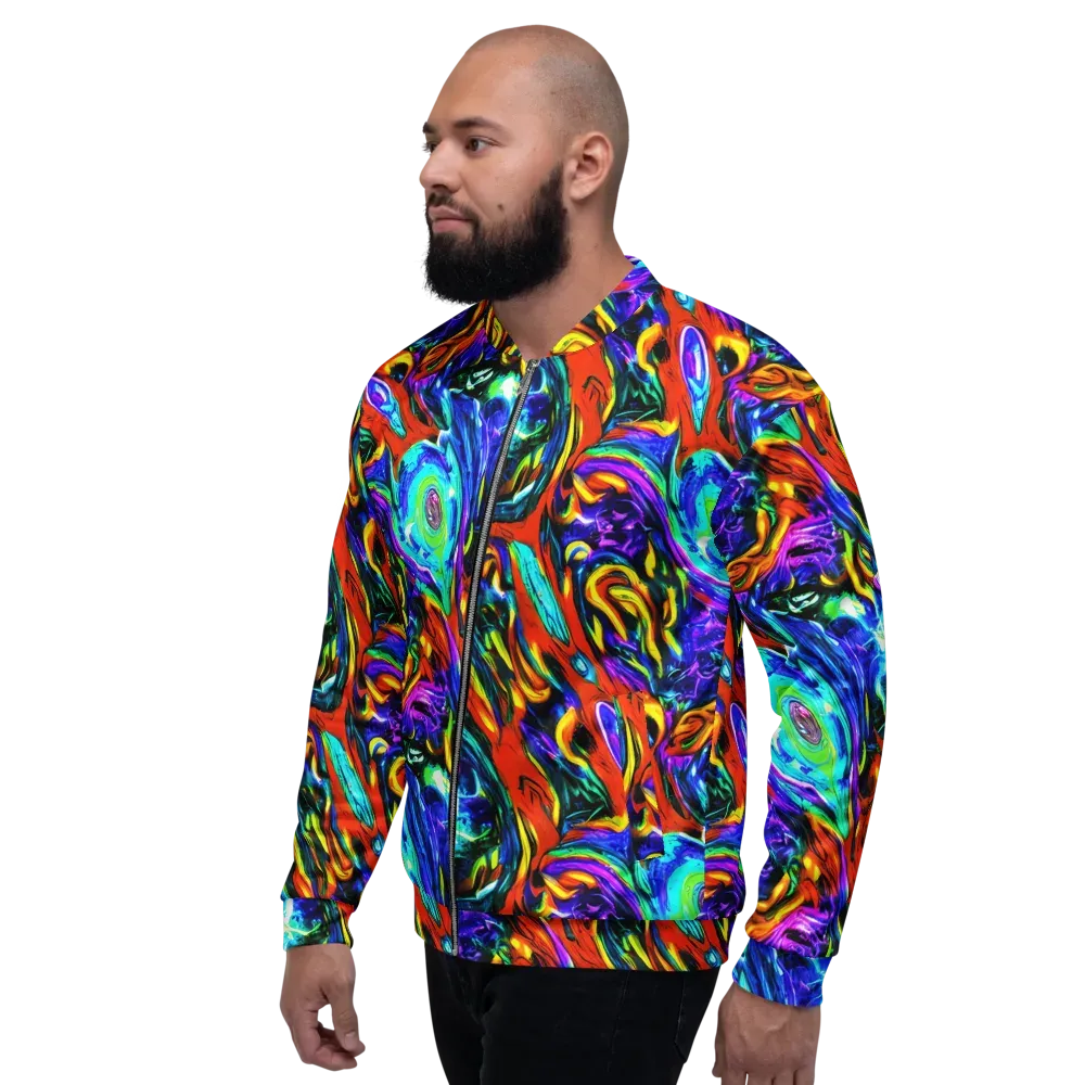 Atomic Marbling on Bomber Jacket — Left