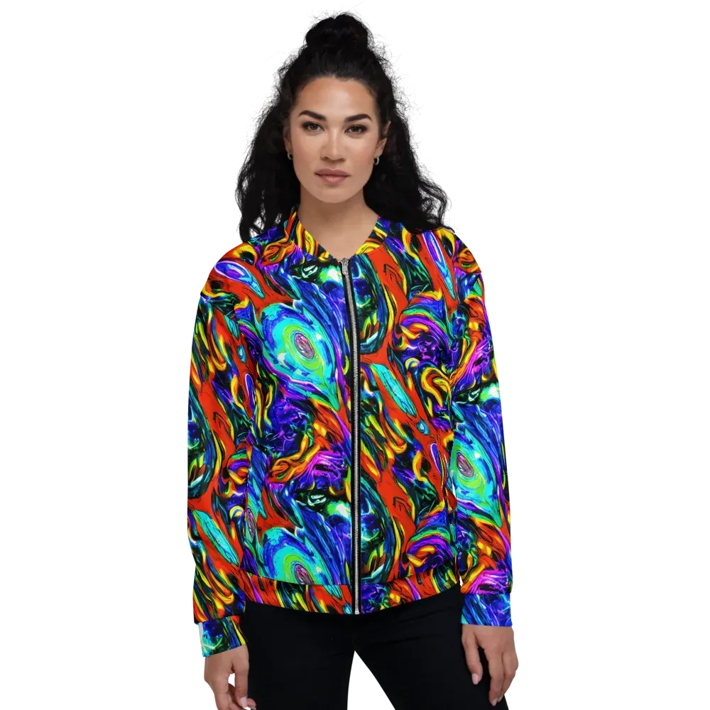 Atomic Marbling on Bomber Jacket — Front