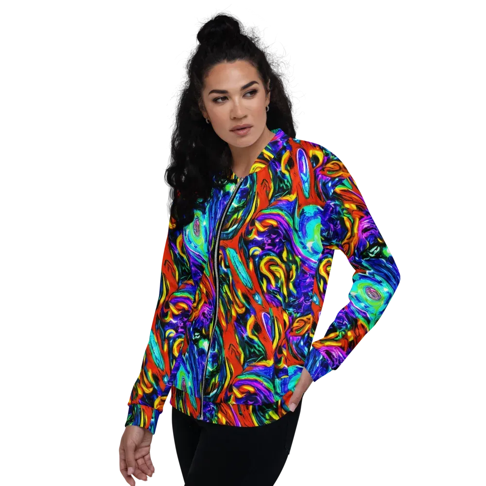Atomic Marbling on Bomber Jacket — Left