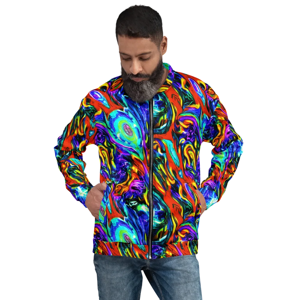 Atomic Marbling on Bomber Jacket — Front