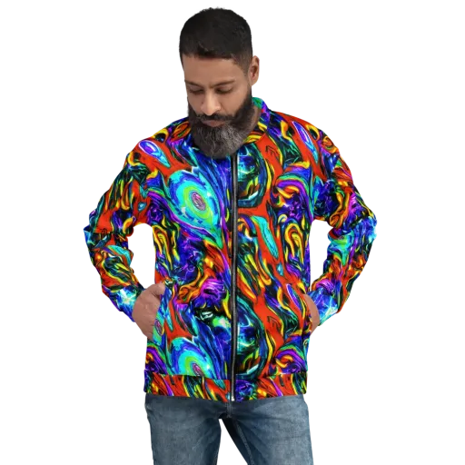 Atomic Marbling on a Bomber Jacket