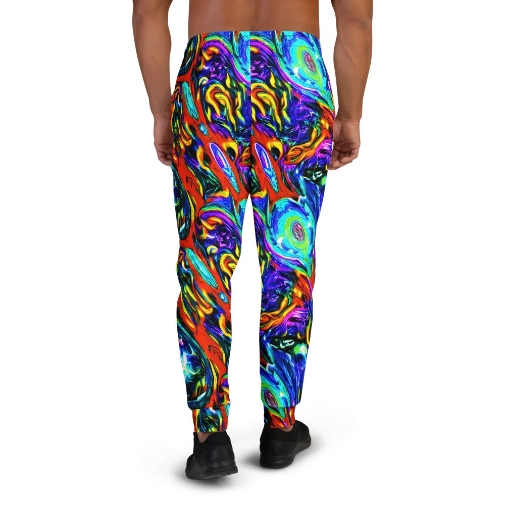 Atomic Marbling on Men's Joggers — Back