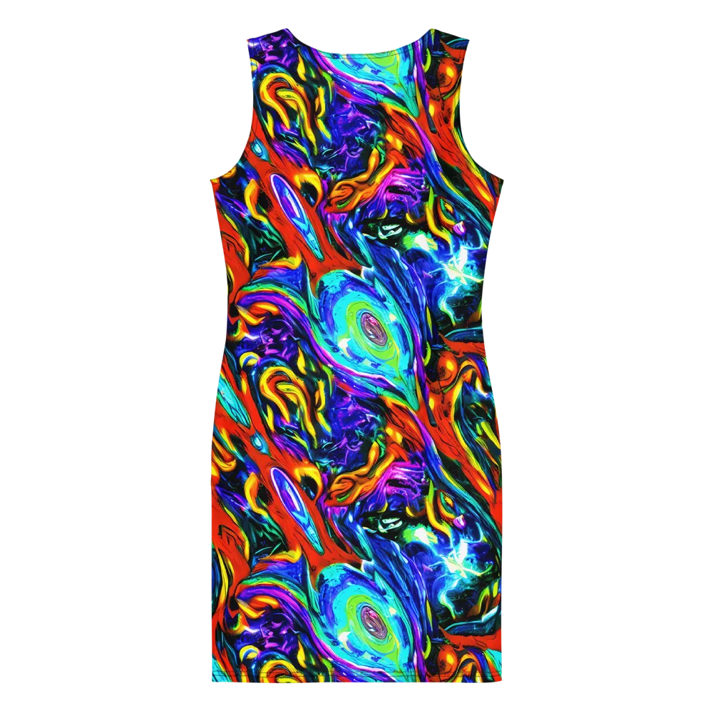 Atomic Marbling on Bodycon Dress — Back