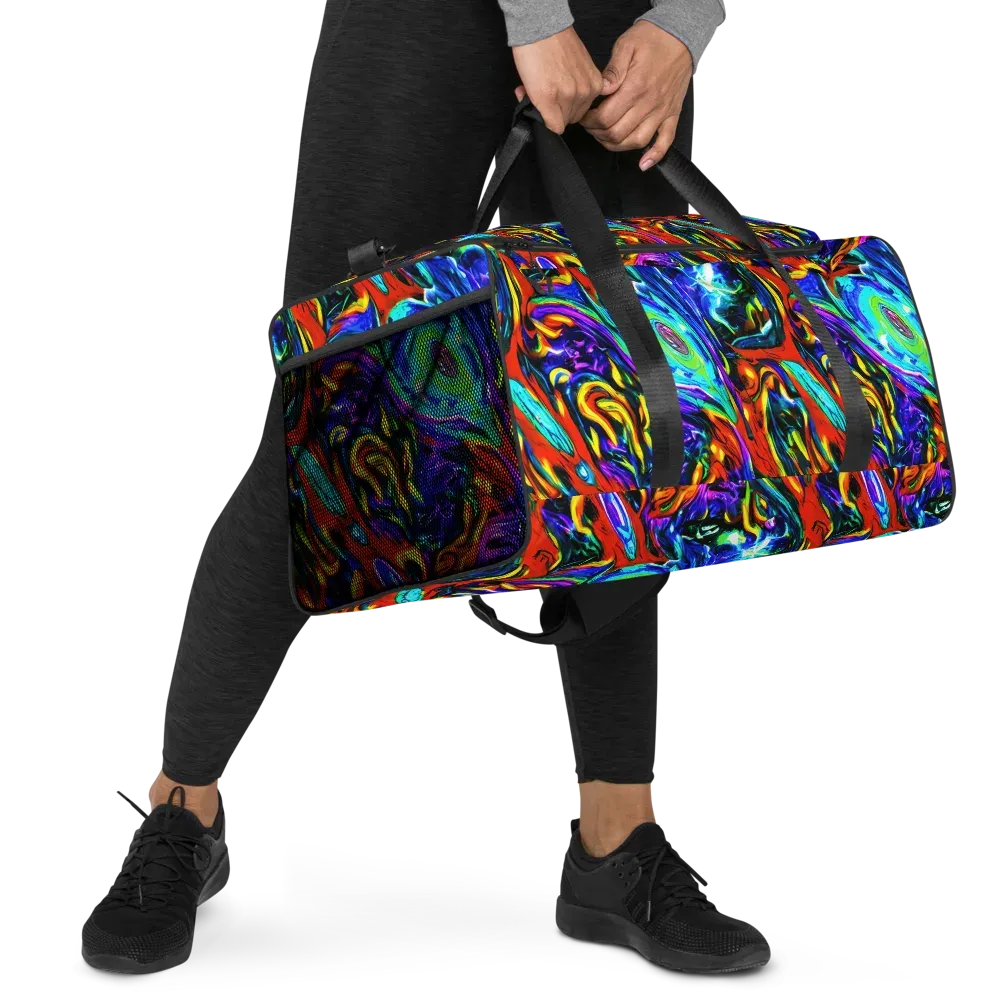 Atomic Marbling on Duffle Bag — Right Front