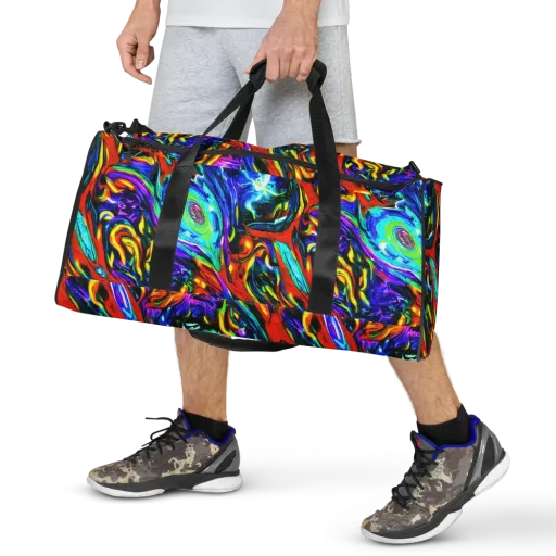 Atomic Marbling on a Duffle Bag