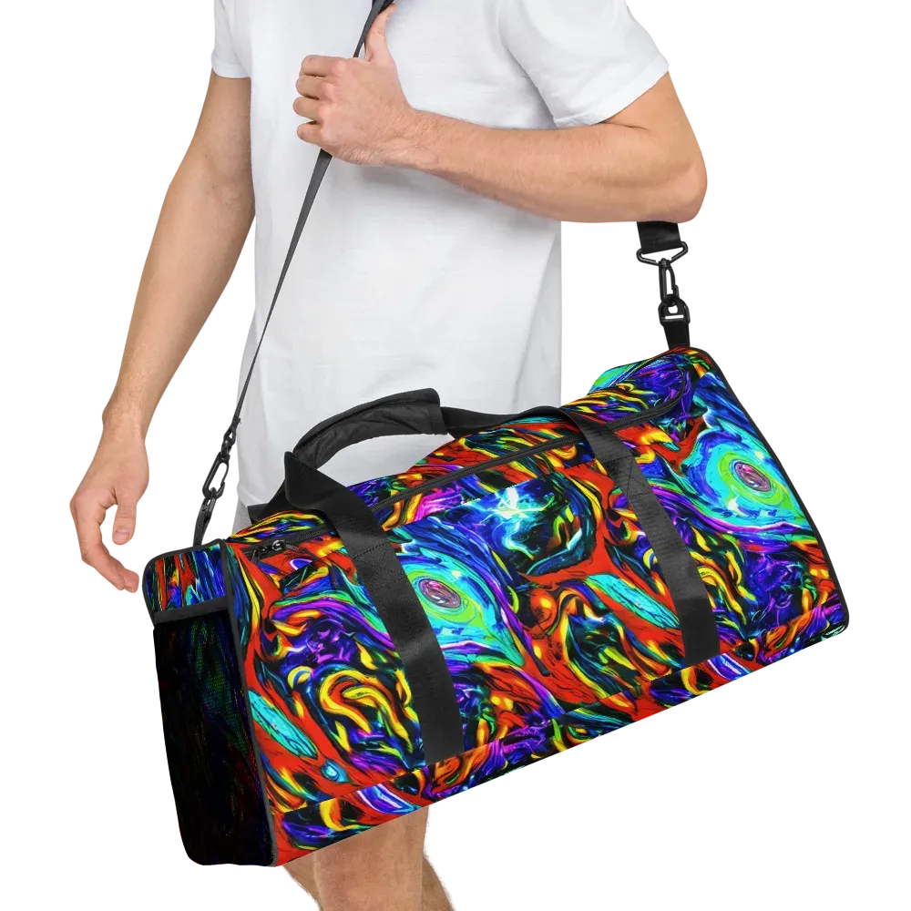 Atomic Marbling on Duffle Bag — Right Front