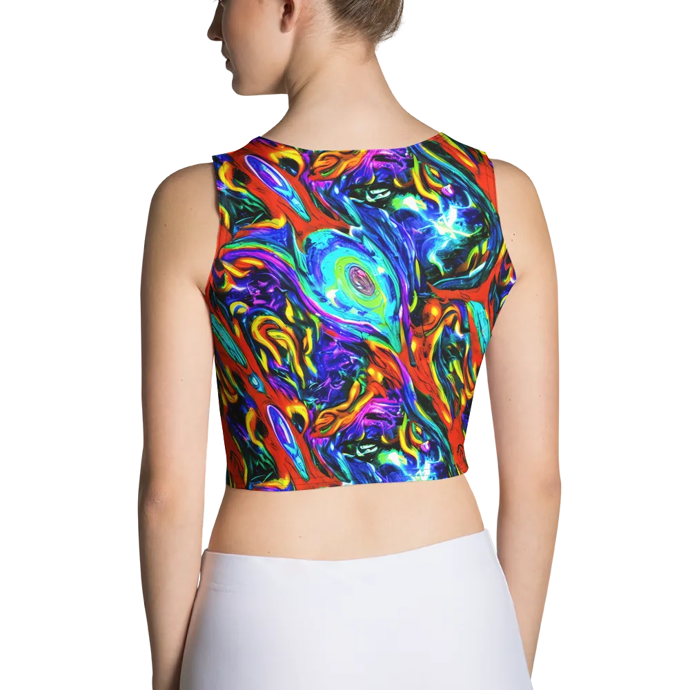 Atomic Marbling on Crop Top — Back