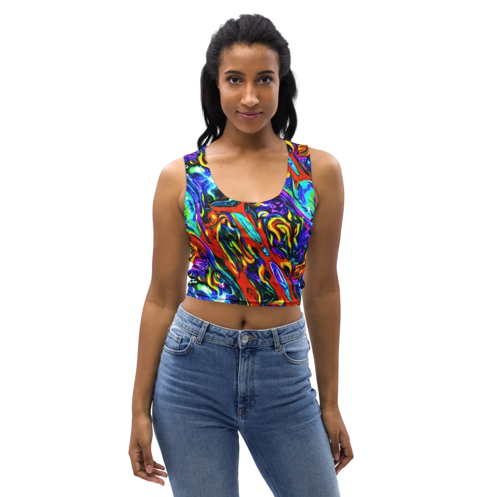 Atomic Marbling on Crop Top — Front