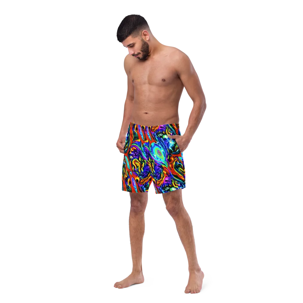 Atomic Marbling on Swim Trunks — Left Front
