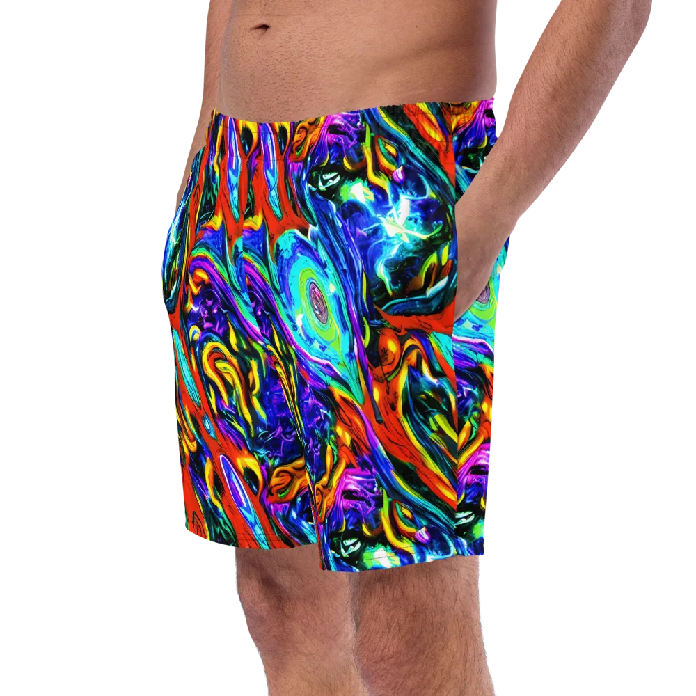 Atomic Marbling on Swim Trunks — Left Front