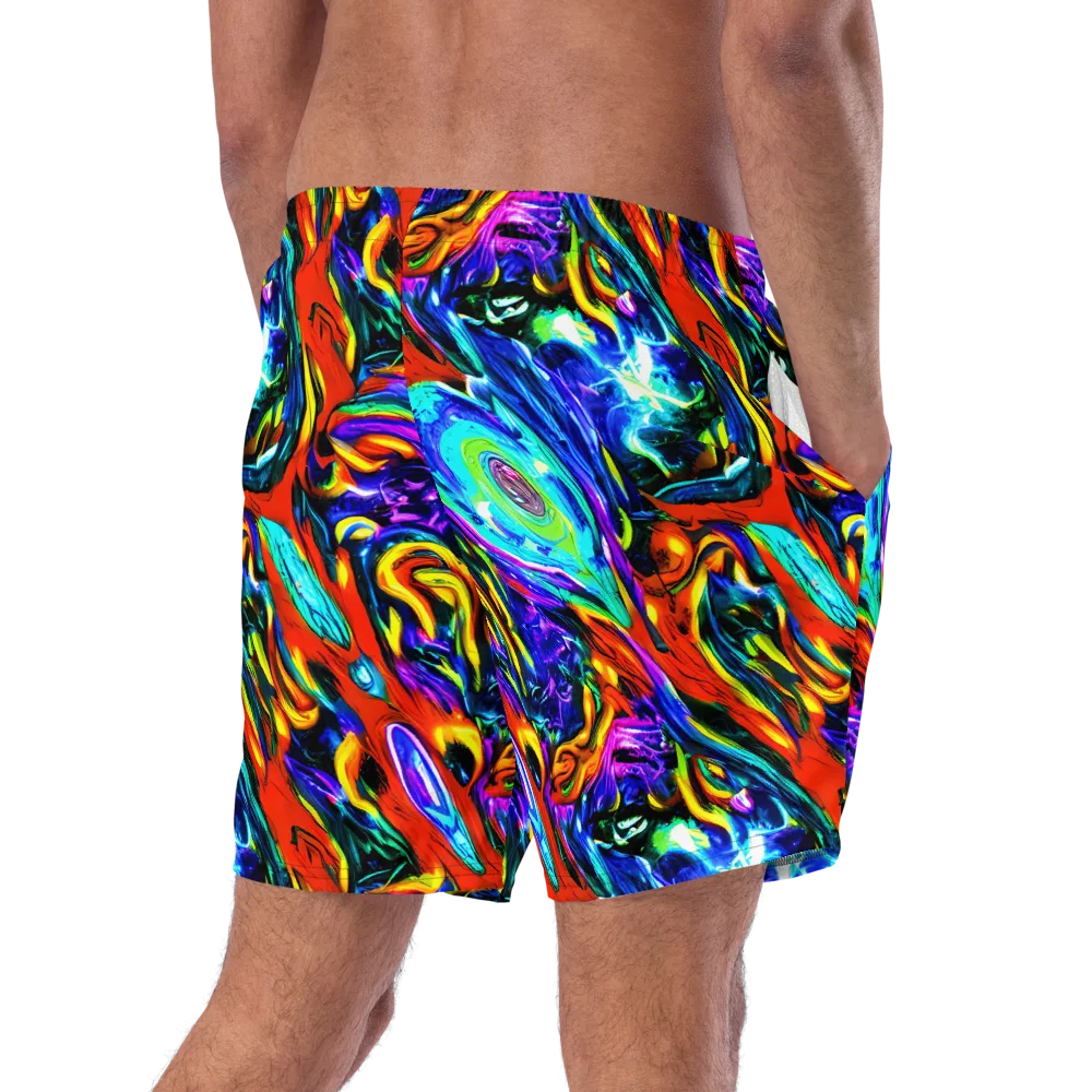 Atomic Marbling on Swim Trunks — Right Back