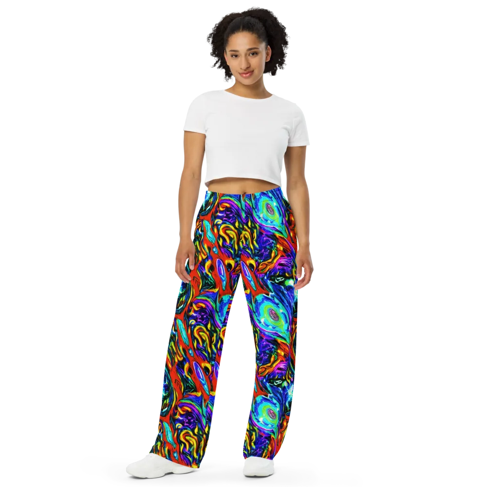 Atomic Marbling on Wide-Leg Pants — Front
