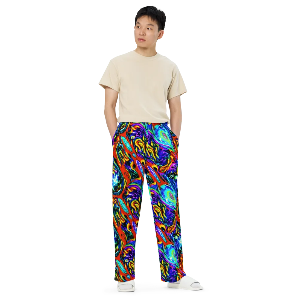 Atomic Marbling on Wide-Leg Pants — Front